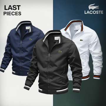 Lightweight Bomber Jacket with Striped Trim