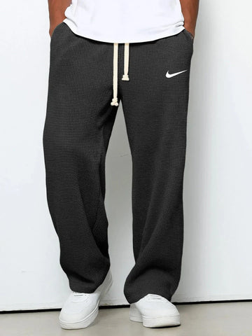 Pantalon texturé coupe relax